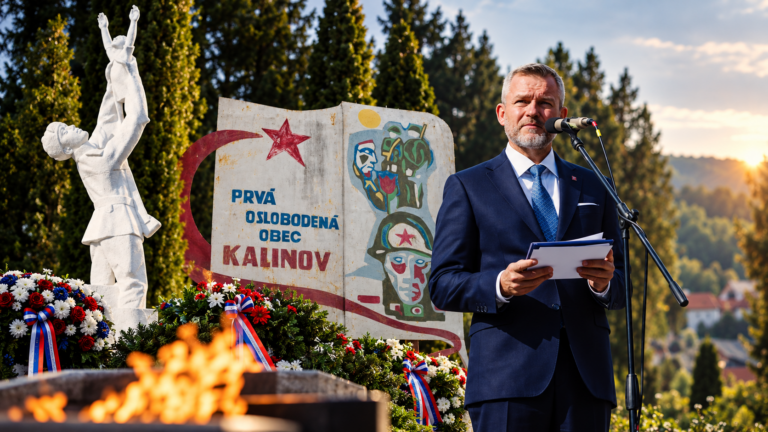 Veľké oslavy v Kalinove: Vojnové hrôzy sa vracajú, odkázal Pellegrini.